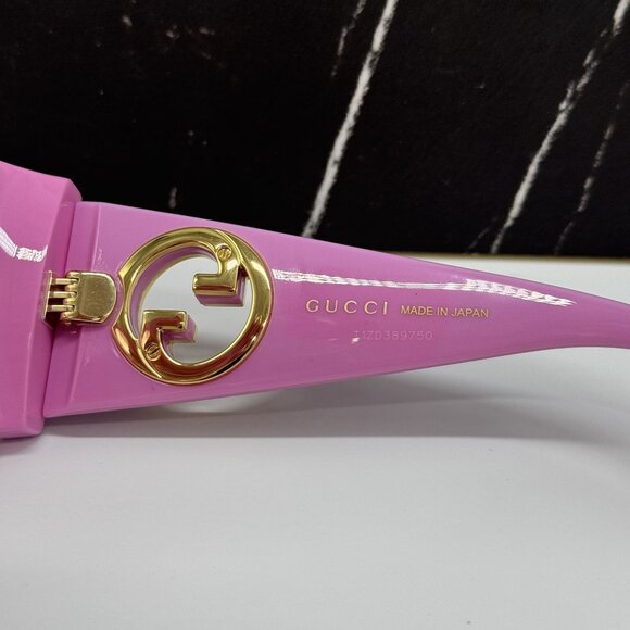 NEW GUCCI SUNGLASSES GG1412S 003 PINK WOMEN EYEWEAR main image 4